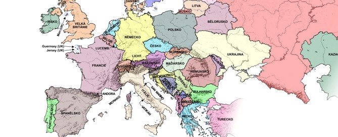 mapa Evropy